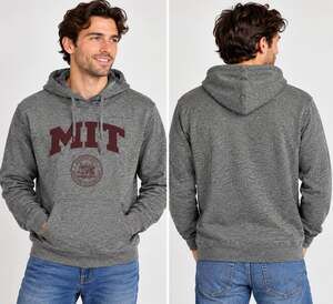 League Collegiate Wear MIT Hoodie Size M Gray Triblend Sweats Pullover
